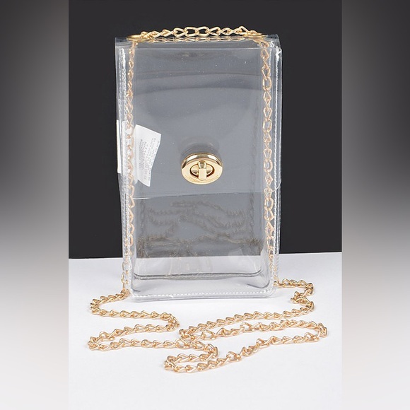 7P. PVC Transparent Cross Body Bag - Picture 1 of 7